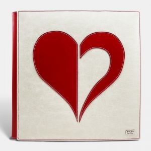 Álbum de fotos tradicional, blanco corazón rojo