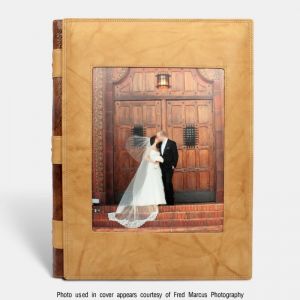 Álbum de fotos tradicional para bodas con ventana, Beig