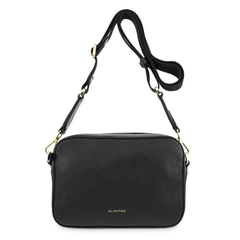 Bolso Piel Hombre Negro El Potro