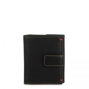 Cartera piel hombre negro Clip