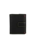 Cartera piel hombre negro Clip