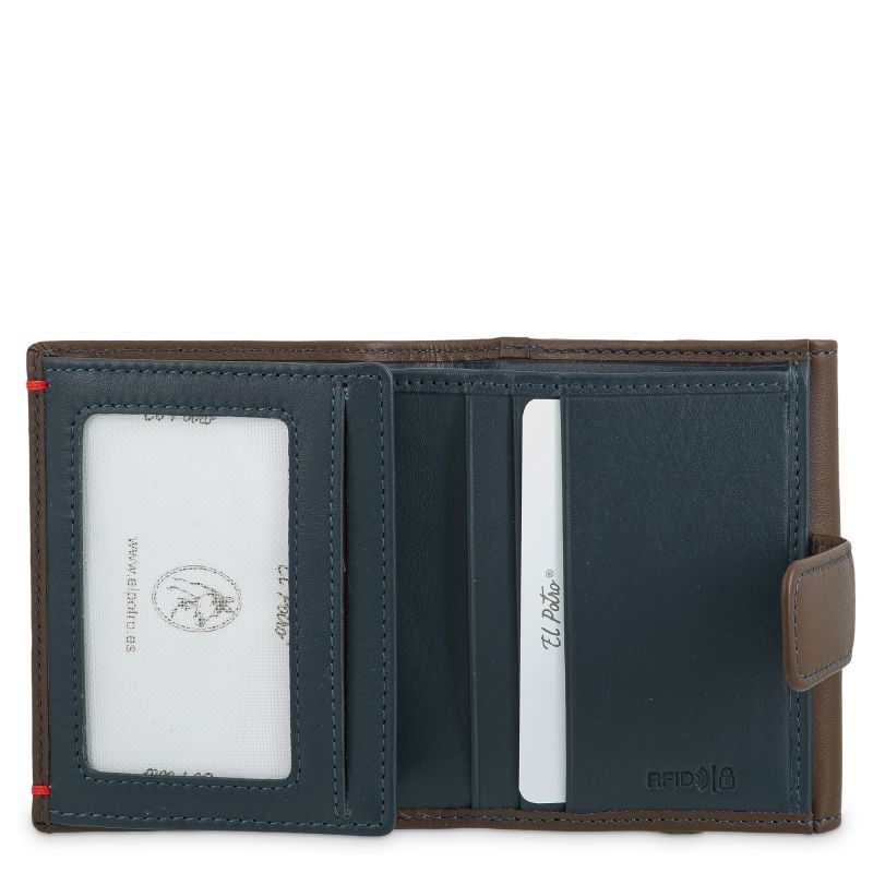 Cartera Piel Hombre Cuero Clip