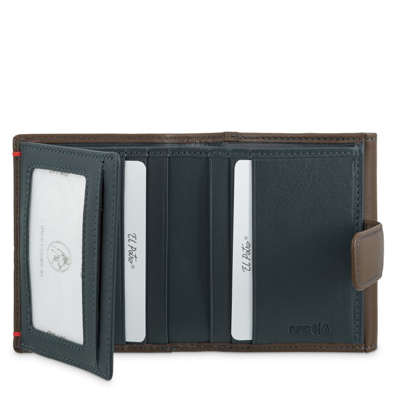 Cartera Piel Hombre Cuero Clip