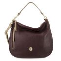 Bolso piel mujer burdeos Oasis