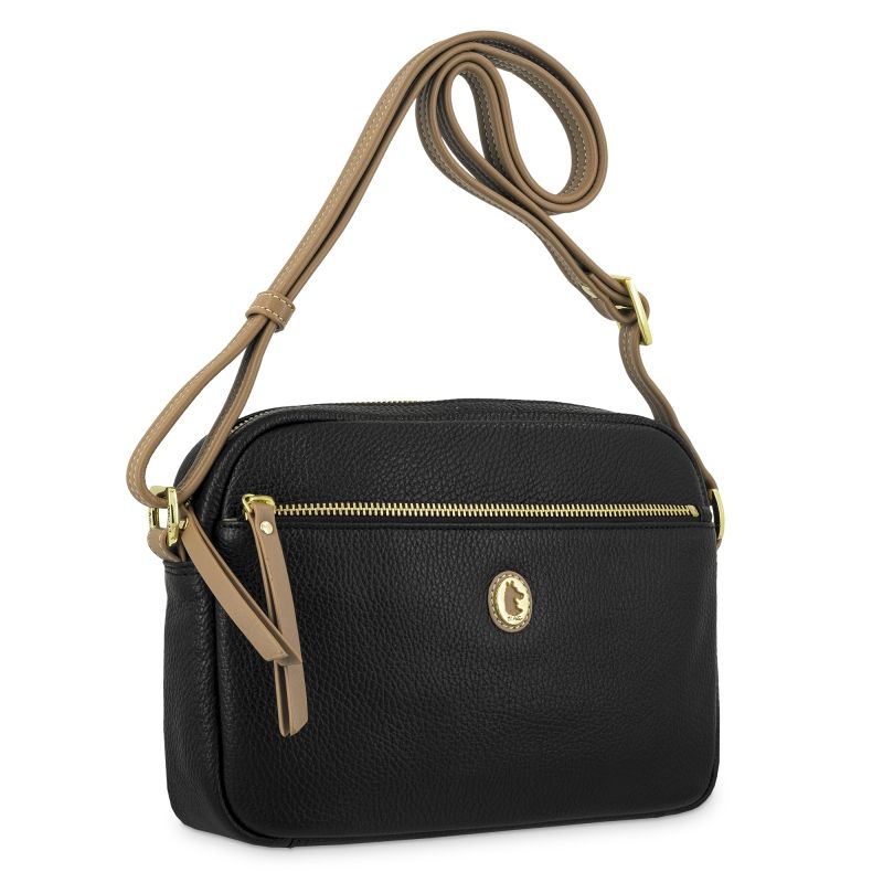 Bolso piel vacuno mujer negro Oasis