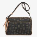 Bolso bandolera piel vacuno mujer negro Vintage