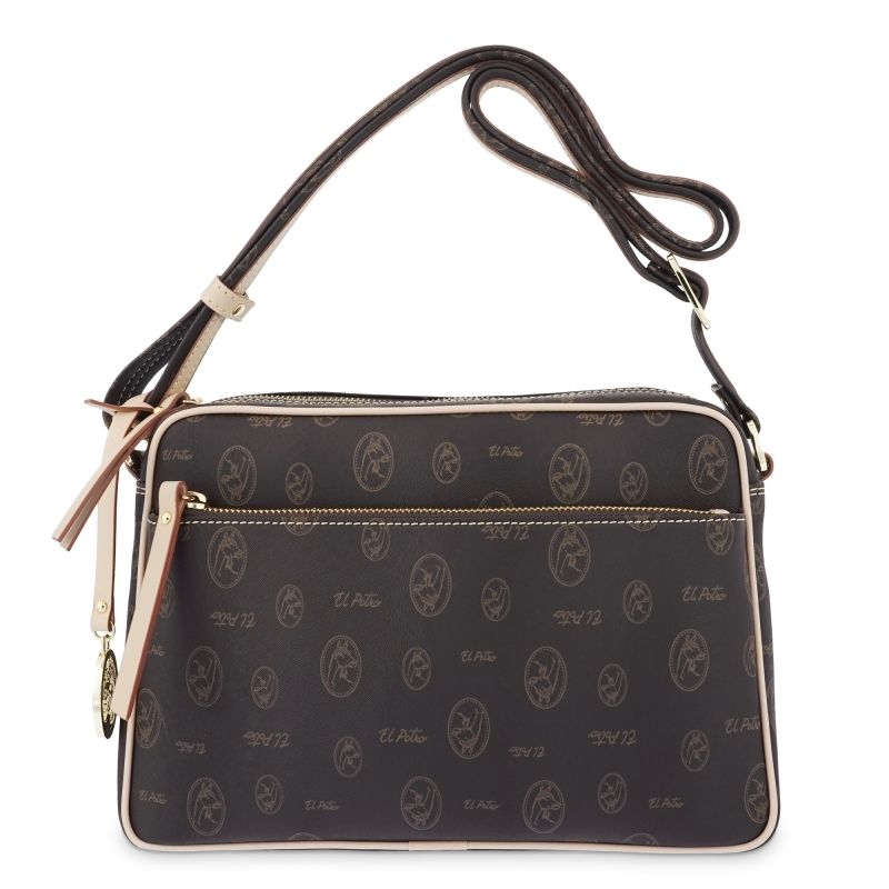 Bolso bandolera piel vacuno mujer marrón Vintage