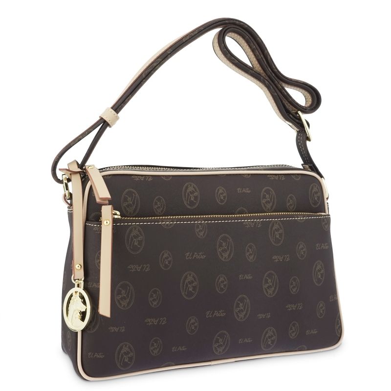 Bolso bandolera piel vacuno mujer marrón Vintage