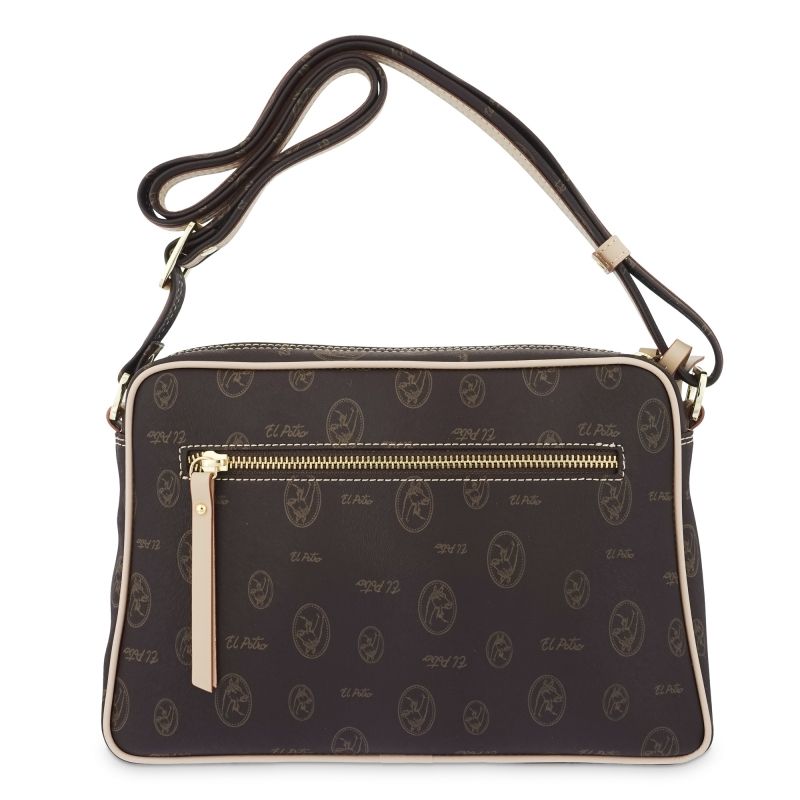 Bolso bandolera piel vacuno mujer marrón Vintage