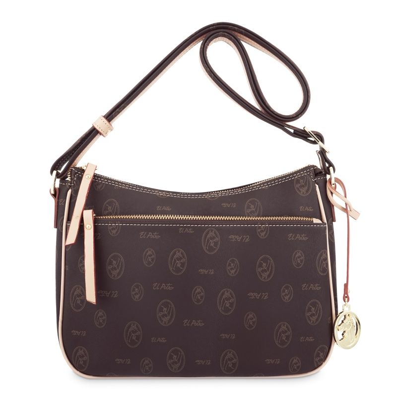Bolso bandolera piel vacuno mujer marrón Vintage