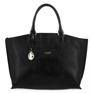 Tote piel mujer negro Ecuestre