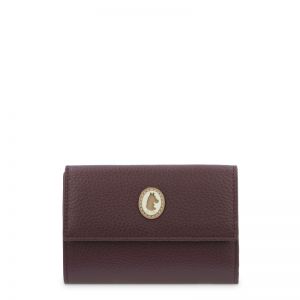 Cartera piel vacuno mujer burdeos Oasis