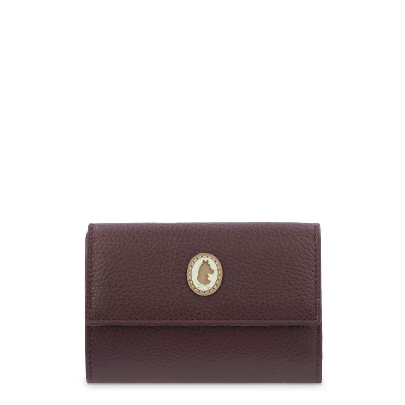 Cartera piel vacuno mujer burdeos Oasis