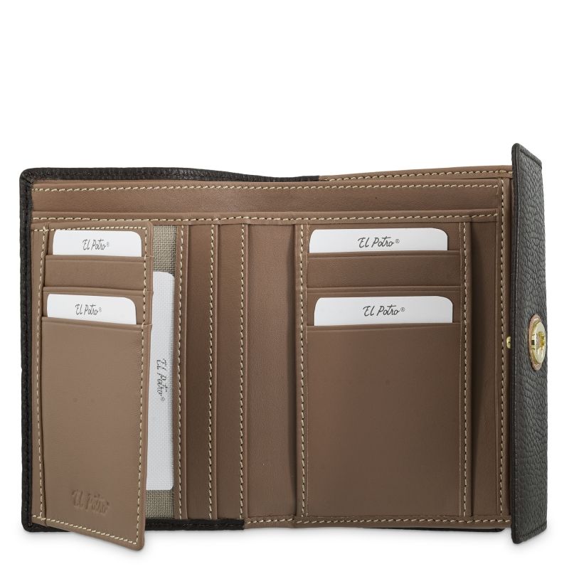 Cartera piel vacuno mujer marrón Oasis