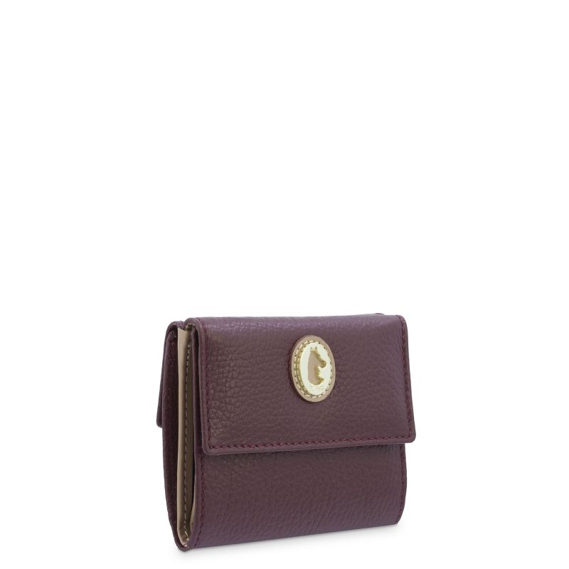 Cartera Piel Mujer Burdeos Oasis