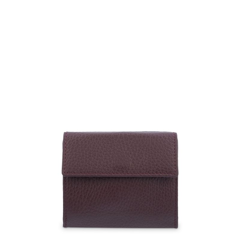 Cartera Piel Mujer Burdeos Oasis