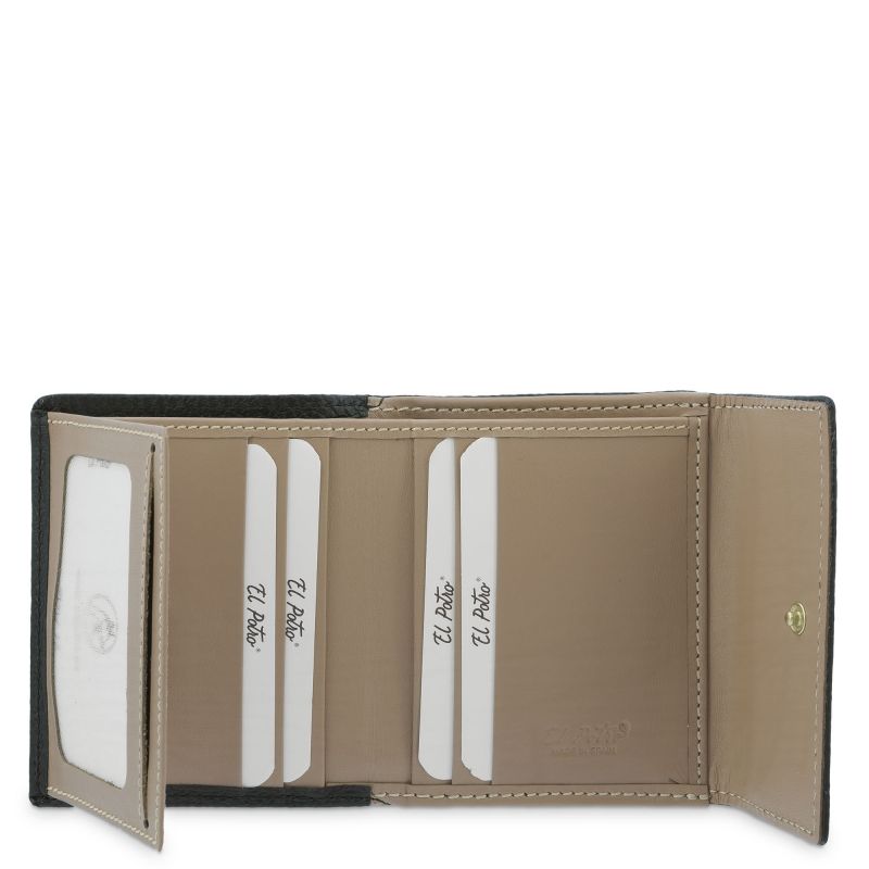 Cartera piel mujer negra Oasis