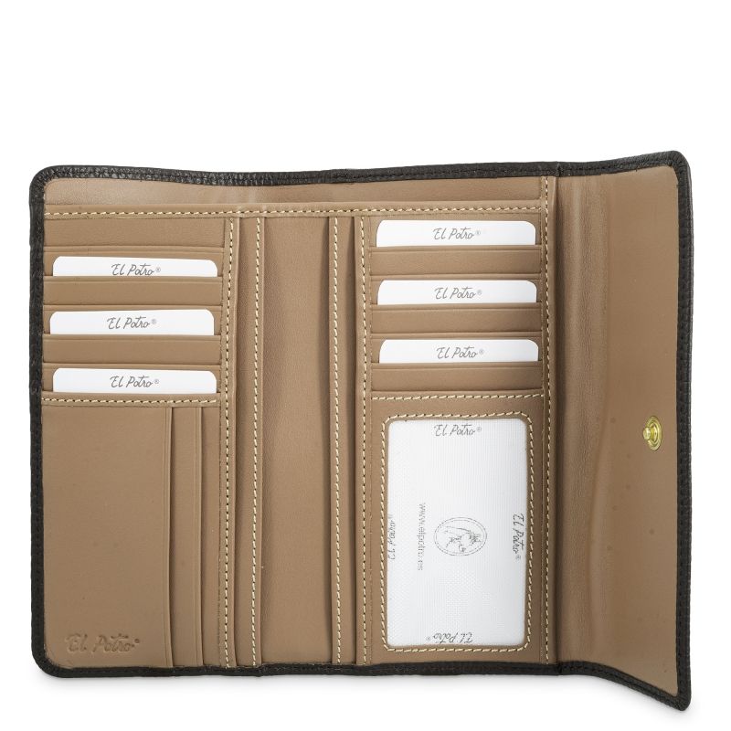 Cartera piel vacuno mujer marrón Oasis