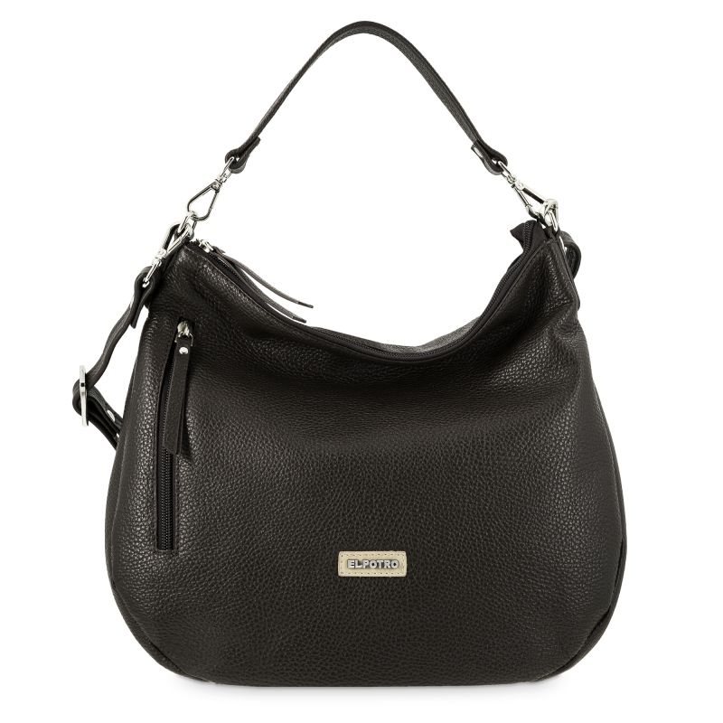 Bolso hobo piel vacuno mujer marrón AZAHAR