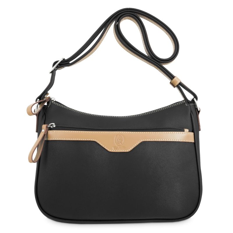 Bolso lona canvas mujer negro Base