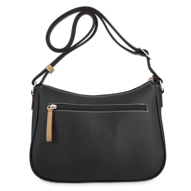 Bolso lona canvas mujer negro Base