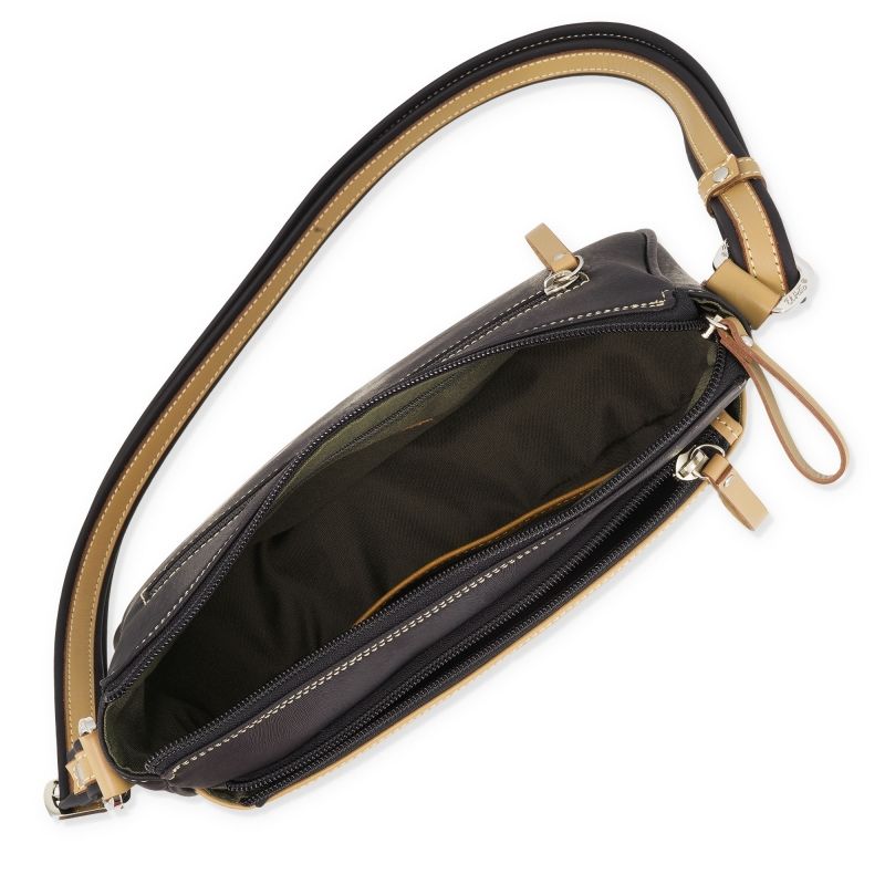 Bolso lona canvas mujer negro Base
