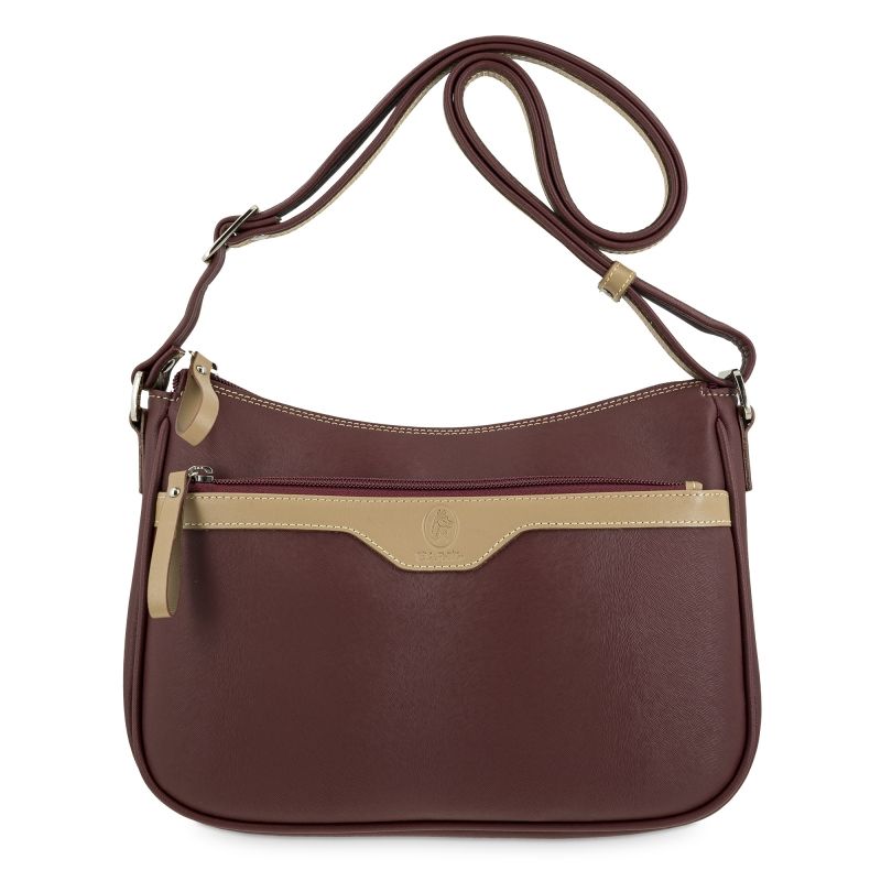 Bolso canvas mujer burdeos Base