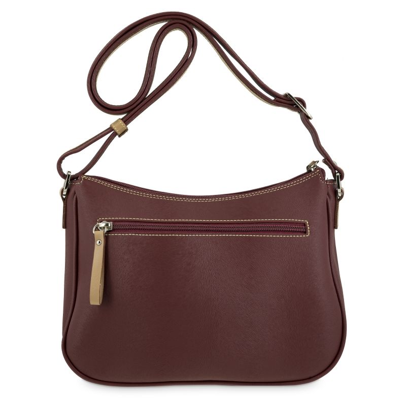 Bolso canvas mujer burdeos Base