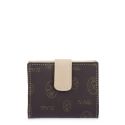 Cartera lona vacuno mujer marrón Vintage