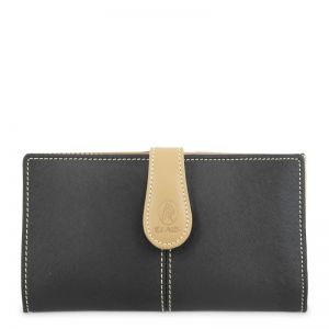 Cartera grande piel mujer negro Base