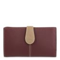 Cartera grande piel mujer burdeos Base