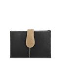 Cartera piel mujer negro Base