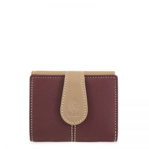 Cartera Lona Canvas Mujer Burdeos Base