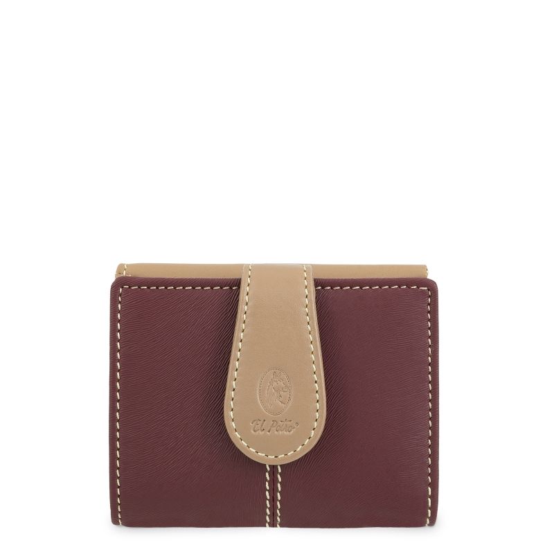 Cartera Lona Canvas Mujer Burdeos Base