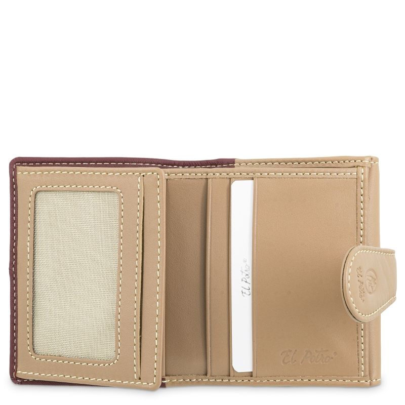 Cartera Lona Canvas Mujer Burdeos Base