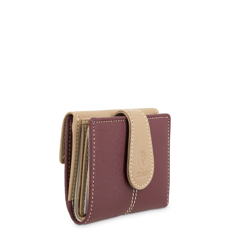 Cartera Lona Canvas Mujer Burdeos Base