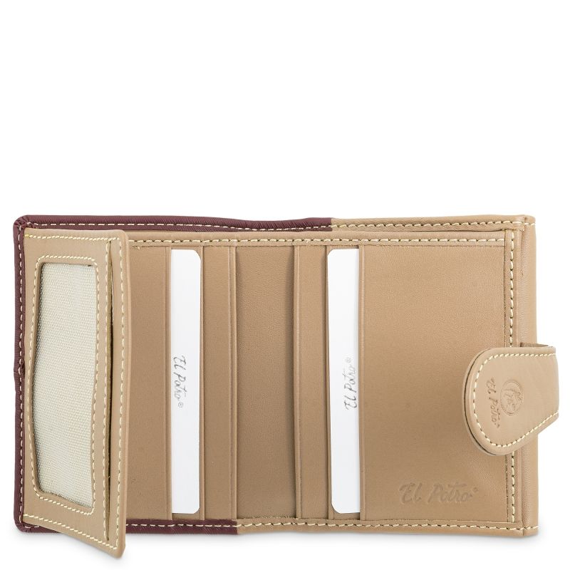 Cartera Lona Canvas Mujer Burdeos Base