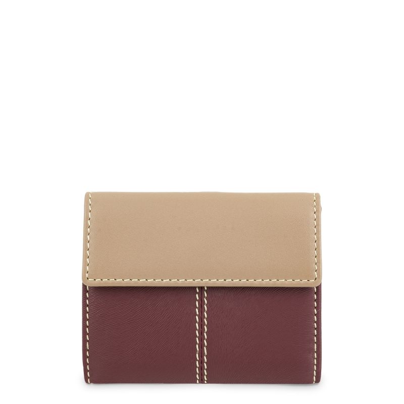 Cartera Lona Canvas Mujer Burdeos Base