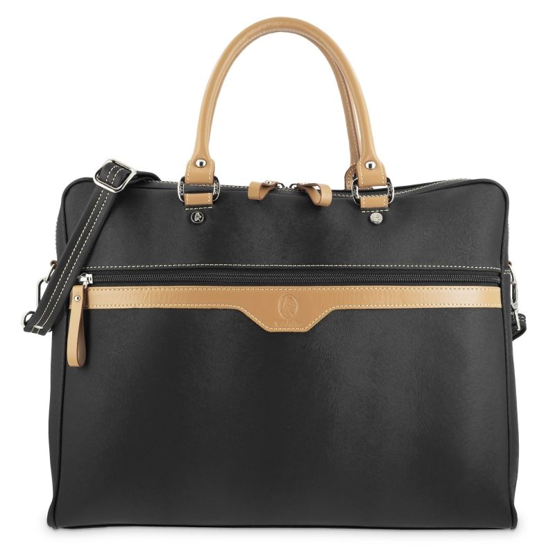 Bolso Lona Canvas Mujer Negro Base