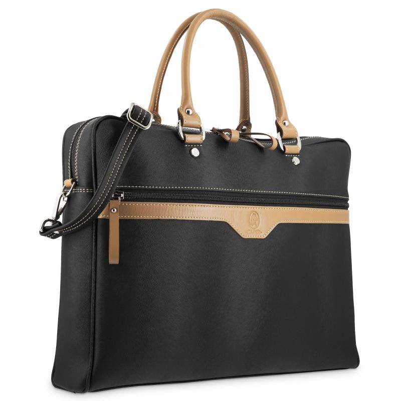 Bolso Lona Canvas Mujer Negro Base