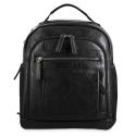 Mochila piel sintética hombre negro Atenas