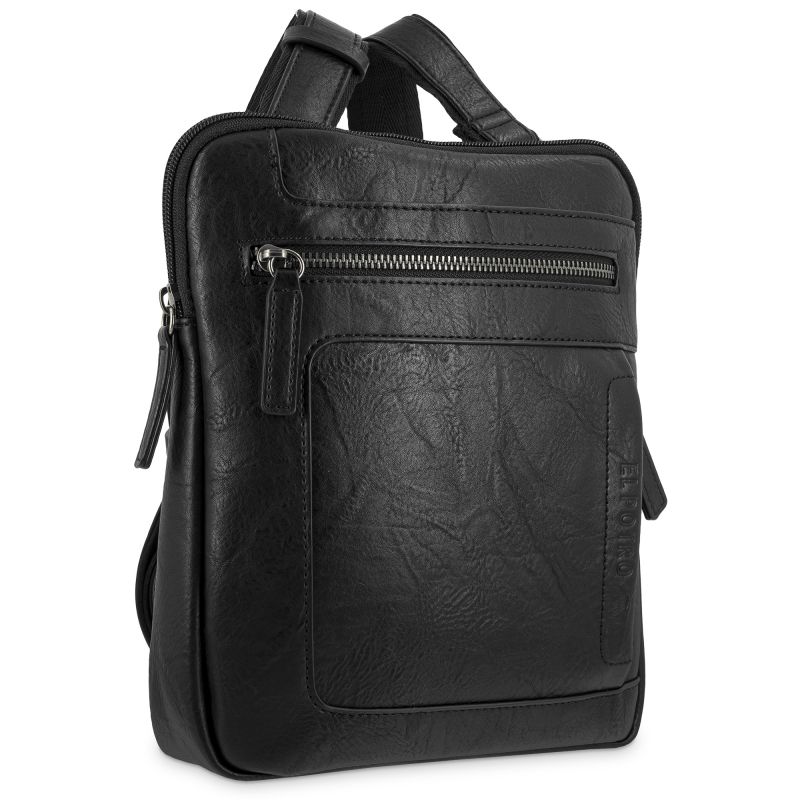 Bolso piel sintética hombre negro Atenas