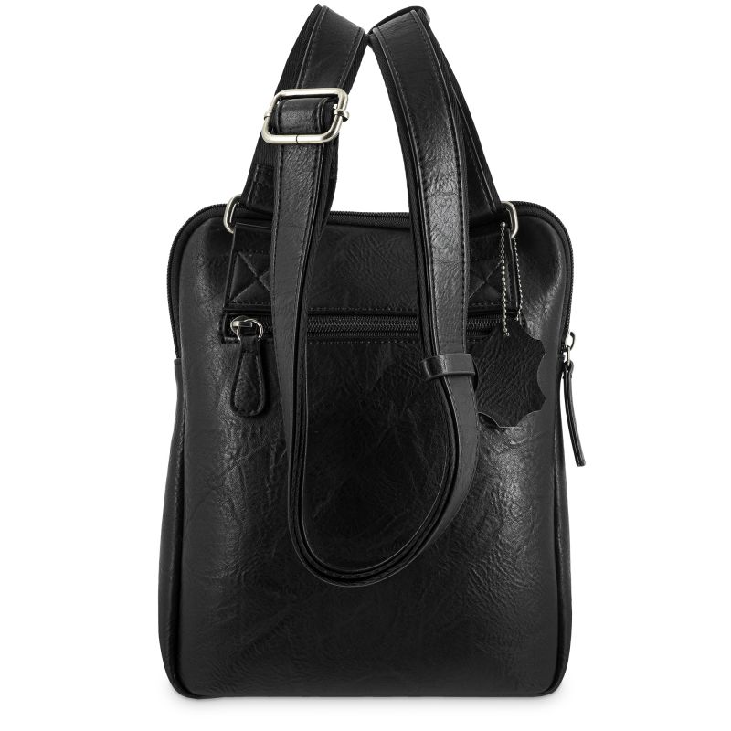 Bolso piel sintética hombre negro Atenas