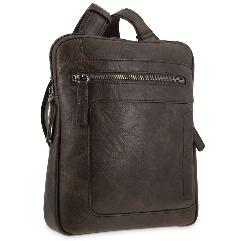 Bolso piel sintética hombre marrón Atenas