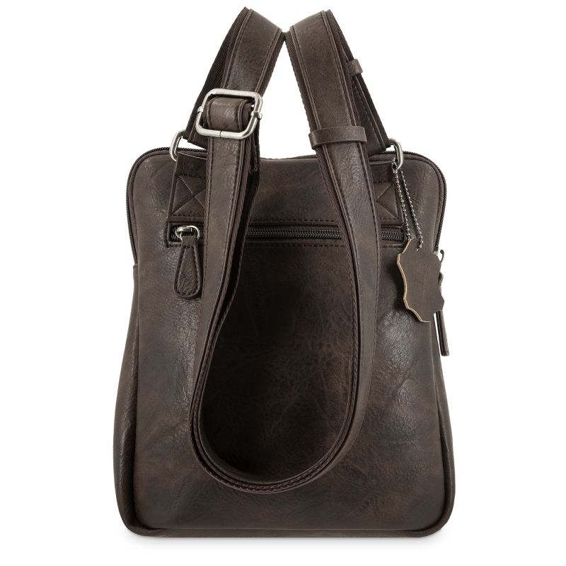Bolso piel sintética hombre marrón Atenas