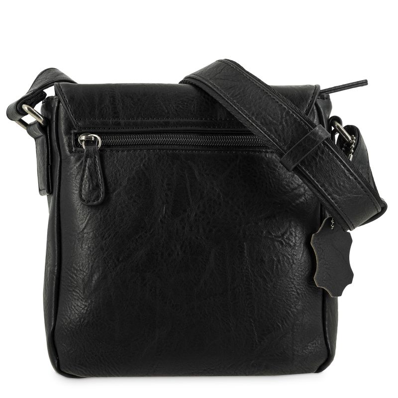 Bolso piel sintética hombre negro Atenas