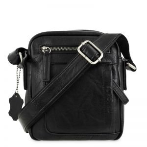 Bolso piel sintética hombre negro Atenas