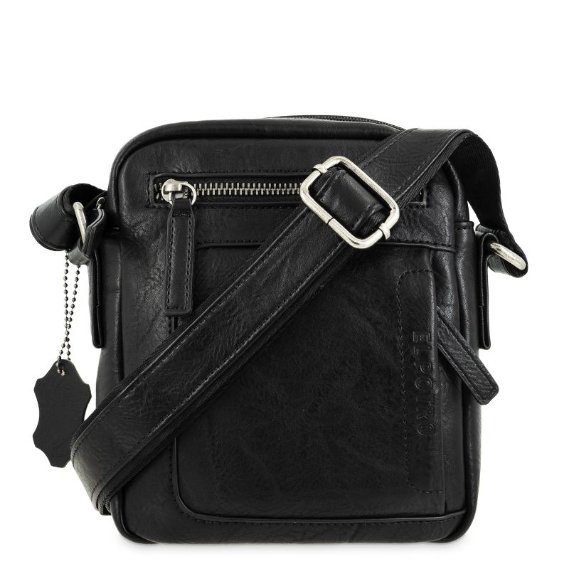 Bolso piel sintética hombre negro Atenas