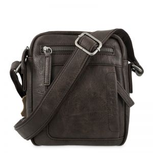 Bolso piel sintética hombre marrón Atenas