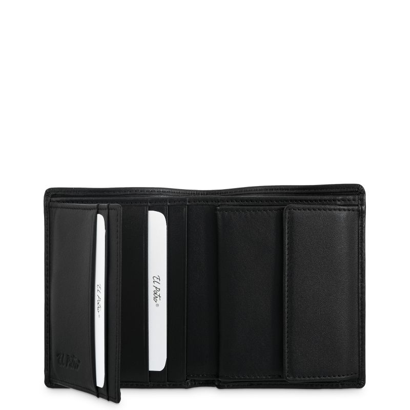 Cartera 100% piel vacuno hombre negro Box